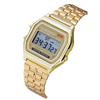F91W Non-Waterproof Steel Band Watch For Women Men Business Clock Multi-Functional LED Digital ActiveWear Watch Electronic Clock