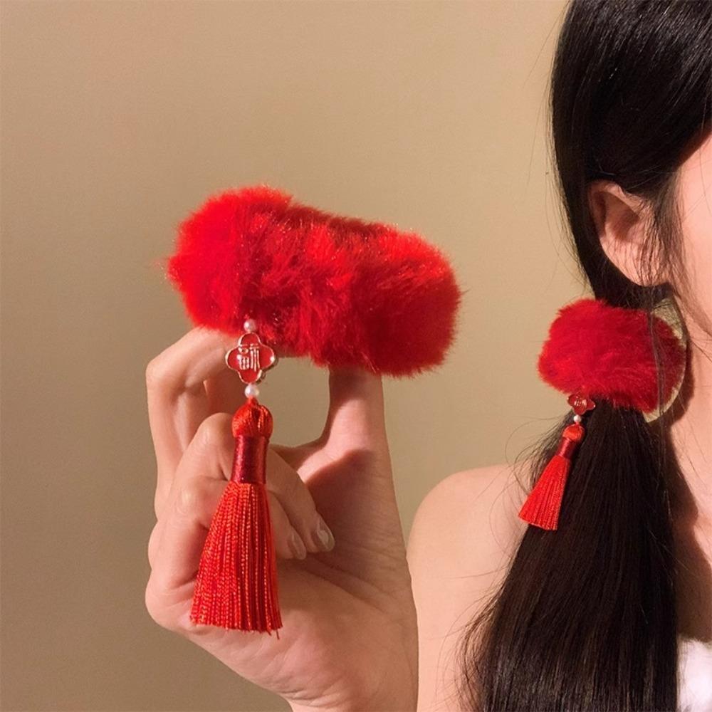 2pcs Ancient Style Chinese Children Hair Band Elastic Girl Hair Ties Girl Headwear  Spring Festival