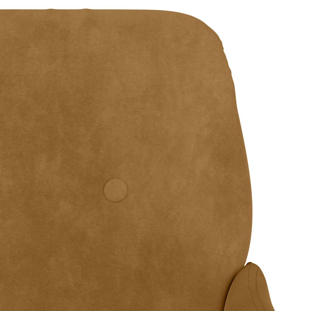 Brown Bench 108x79x79 cm Velvet