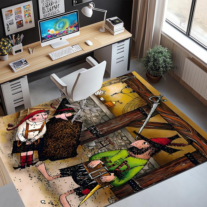 Der Rauber Hotzenplotz Pattern Rug, Indoor/Outdoor Mat, for Picnic, Gameroom, Bedroom, Office, Living Room, Home Decor Carpet, Birthday Gift