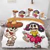 Sugar Skull King Queen Duvet Cover Funny Skeleton Halloween Bedding Set Gothic Spooky Bone Quilt Cover Polyester Comforter Cover