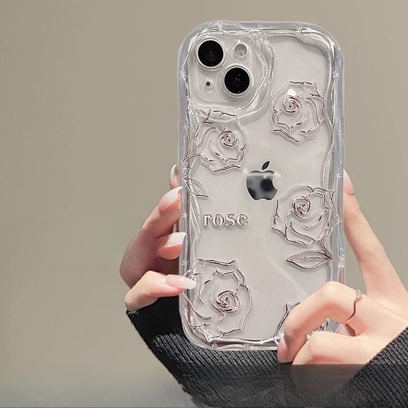 Applicable To Apple 15 Mobile Phone Case for Women's IPhone 14 Promax All-inclusive 13/12mini Anti-fall 16/11 Transparent