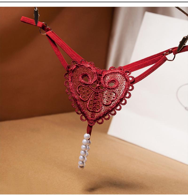 Culotte femme entrejambe ouvert String tongs broderie Lingerie Sexy culotte érotique femme sexuelle G-Strings t-back
