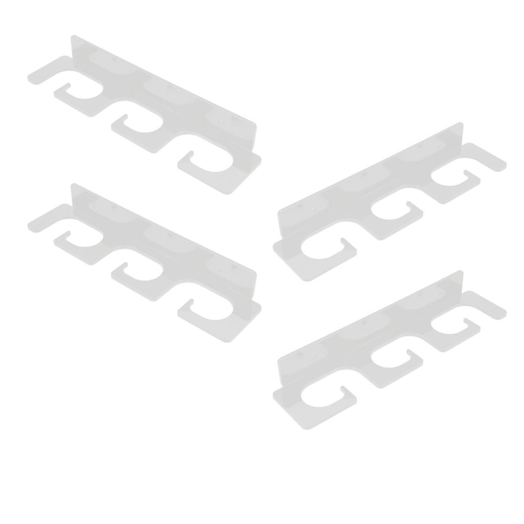 4Pcs Fishing Rod Holder Rugged Space Saving Stylish Holding 6 Rods Wall Mounted Fishing Pole Rack