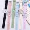 Women'S Candy Color Silicone High-Value Fashionable Student Watch Small Cartoon Round Dial Women'S Gift Waterproof Watch