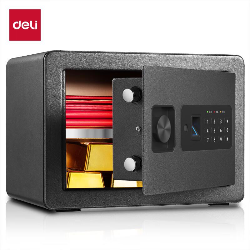 Deli H250 Fingerprint & Password Anti-Theft Safe Box