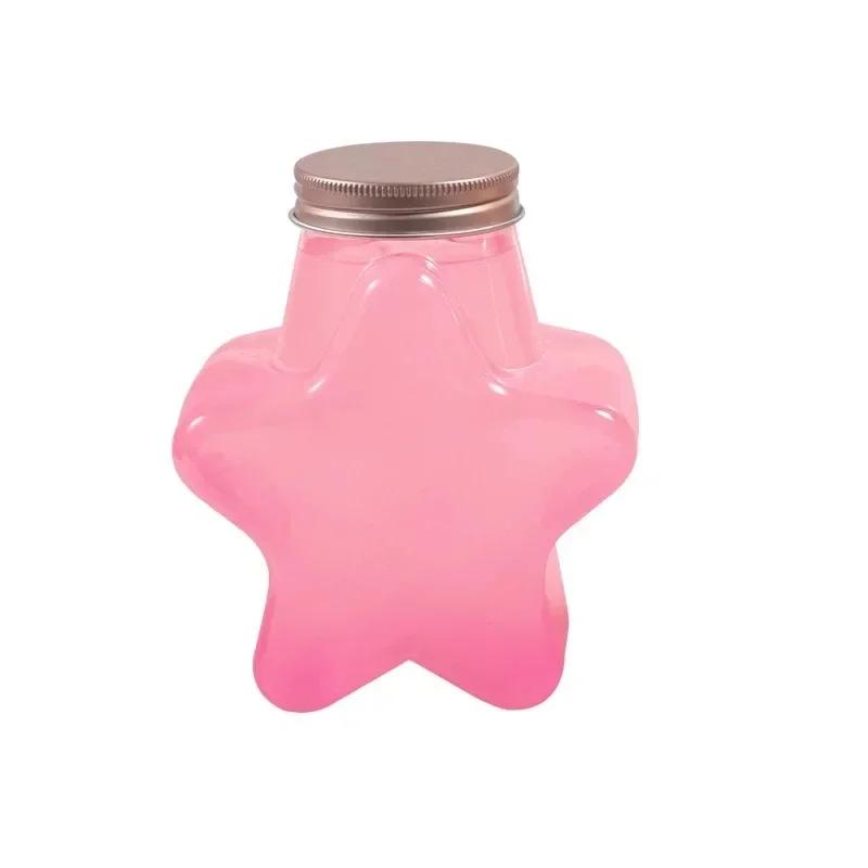 Kawaii Cat Water Bottles for Milk Tea Coffee Juice Portable Drinking Cup Home Transparent Juicing Beverage Drink Bottle BPA Free