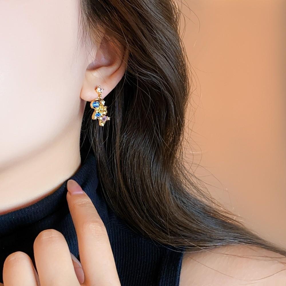 Rhinestone New Year Horse Earrings Year of Horse Horse Mascot Drop Earrings  Girl