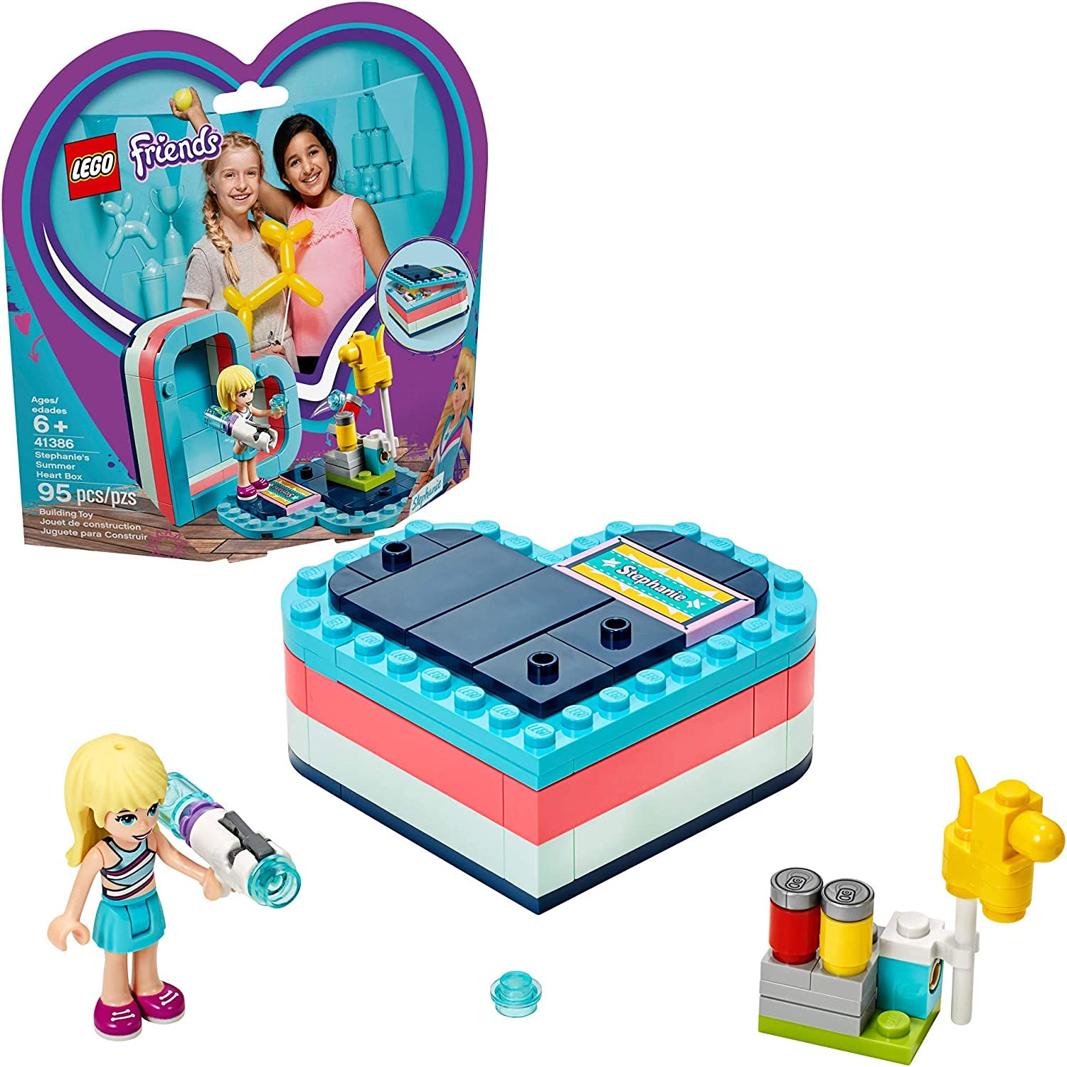 

LEGO Friends Heart Trinket Box, Stephanie s Beach Vacation, 41386, Building Blocks, Toy for Girls [Parallel Import]
