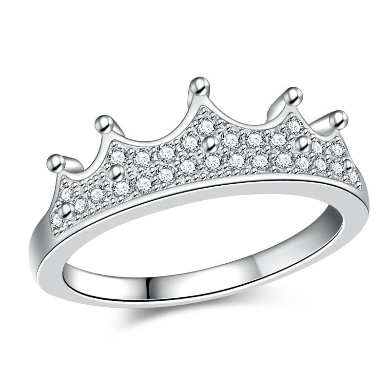 Lindon Classic Copper Alloy Zircon Ring Ladies Jewelry Wedding Promise Party Gift