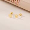 Simple and stylish flower screw earrings light luxury high-end design earrings daily commute versatile earrings