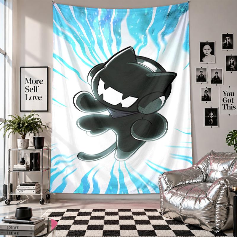 Wall TapestryMonstercat Art Hanging Cloth Decorative Background Cover for Room Decoration