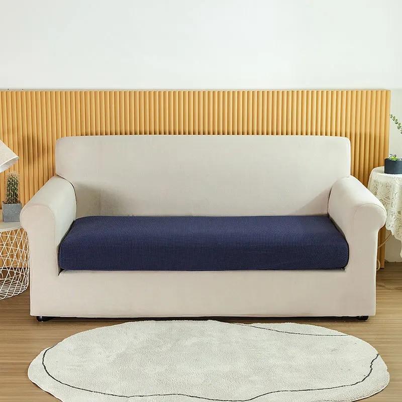 Waterproof Polar Fleece Sofa Seat Cushion Cover For Living Room Jacquard Sofa Slipcover Removable Pets Kids Furniture Protector
