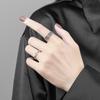 Vintage Distressed Twisted Irregular Star Open Ring Women Hip Hop Club Fashion Statement Jewelry Band