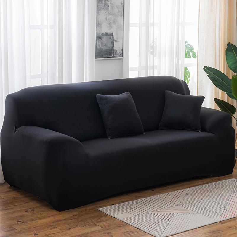 Solid Color Elastic Sofa Covers for Living Room Spandex Sectional Corner Sofa Slipcovers Couch Chair Cover Funda De Sofá