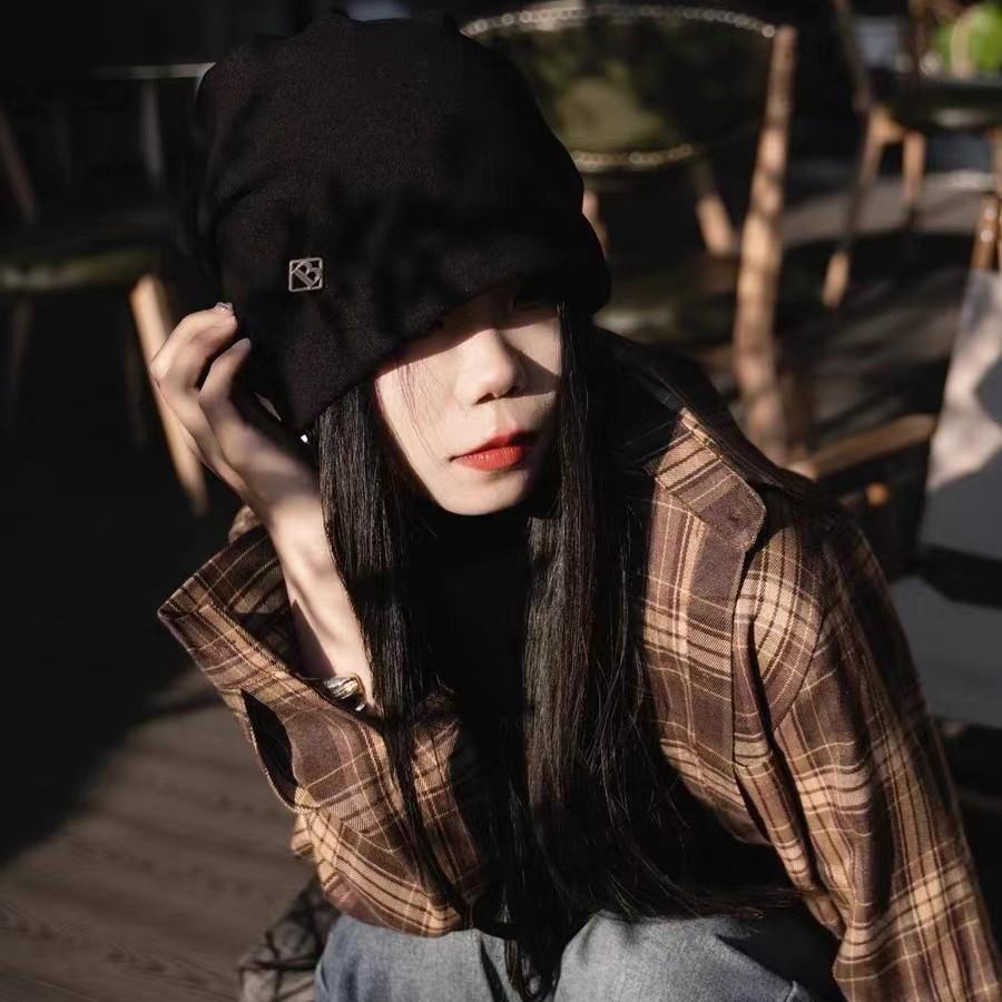 Pile Lazy Hat for Women: Warm, Stylish Korean Turban for Autumn & Winter, Perfect for Big Heads & Enhancing a Slim Face