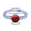 Ladybug Bear Paw Print Beaded Bracelet with Polka Dot Time Gem