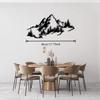 Modern Minimalist Metal Mountain Wall Art, Rotating Hanging Sculpture for Home Decor