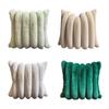 Wide Stripe Decorative Pillow Cover Soft Imitation Rabbit Hair Fabric Materials