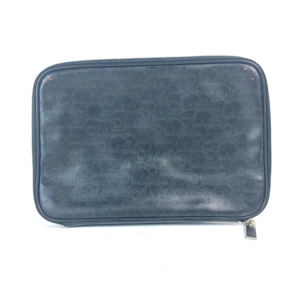 Dior logo Trotter clutch bag bag Pouch PVC Black
