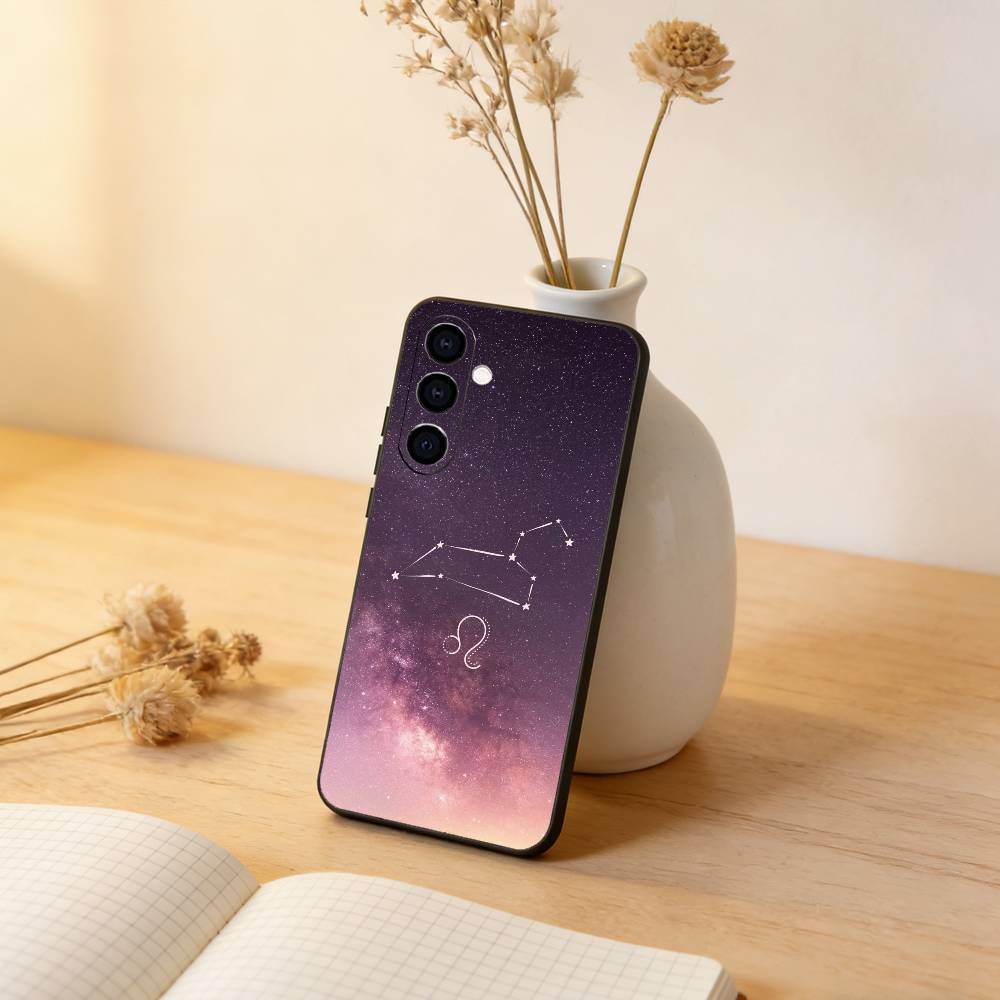 twelve Constellation Phone Case For Samsung Galaxy A73,A72,A71,A70,A53,A52,A51,Others Soft Black Cover