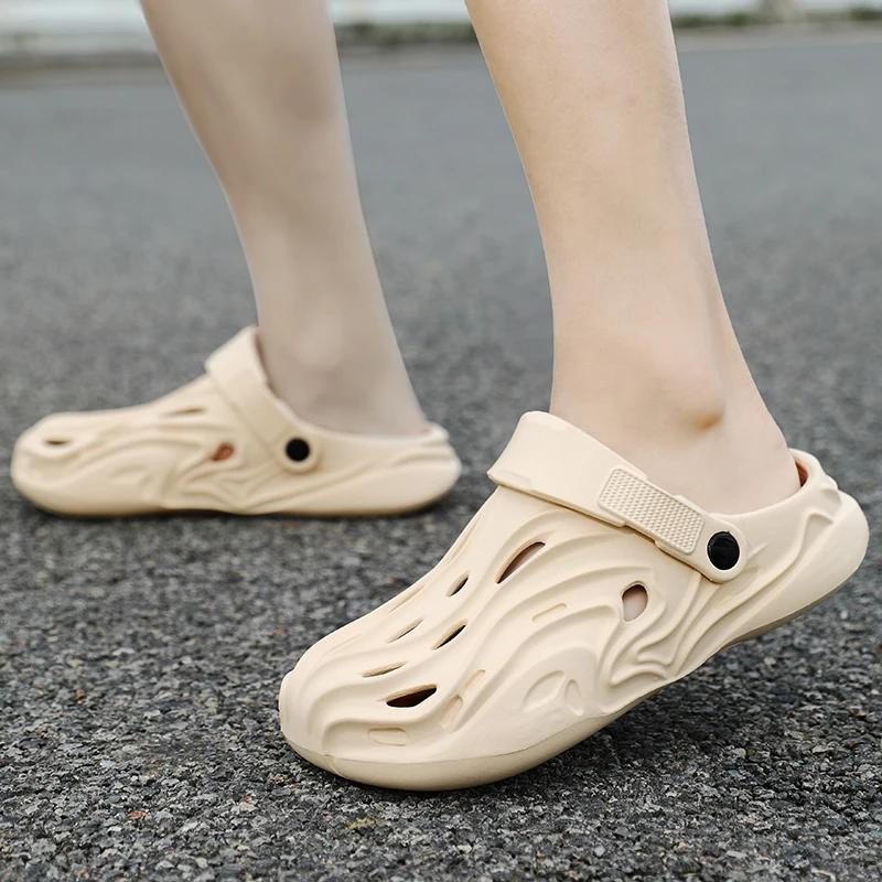 Sommer-Strand-Hausschuhe Herren 2024 Herren Sommer-Clogs für Herren Outdoor-Pantoletten Herren Gartenschuhe Männliche Sommer-Clogs