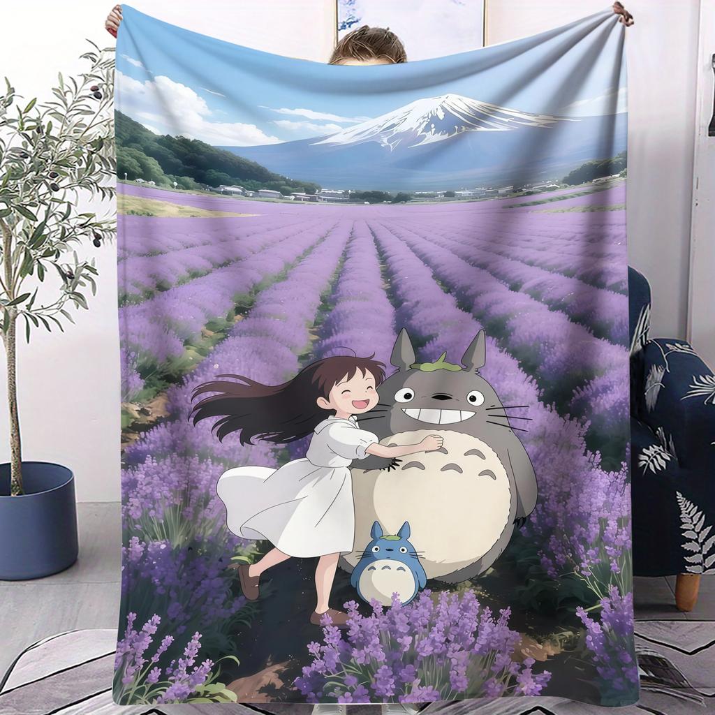 Klassische Cartoon Anime TTotoros Decke Für Büro Reisen Komfort Freizeit Camping Reise Multifunktionale Universelle Decke Ventilator Geschenk