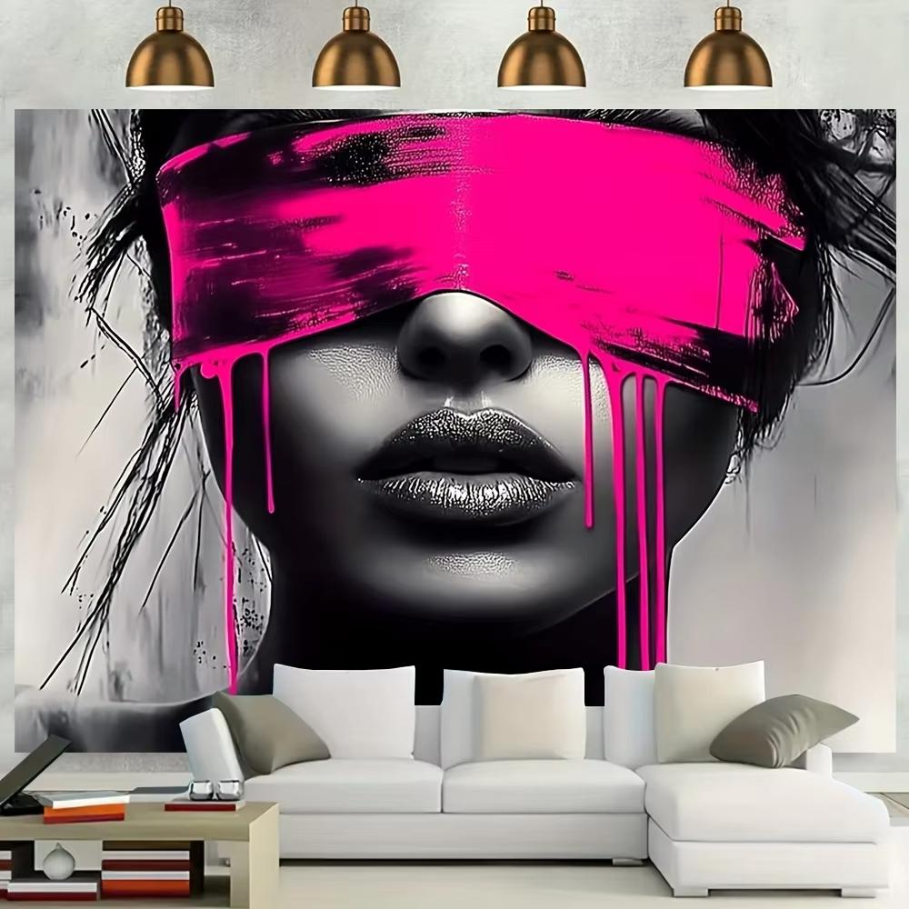 Mystique Pink Blindfold Tapestry Room Decoration Accessories Art Decorative Wall Tapestries Pop Art Home Decoration Room Decor