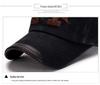 Zhen Yueqi Men's Distressed Embroidered Baseball Cap - Casual Outdoor Washed Sun Hat