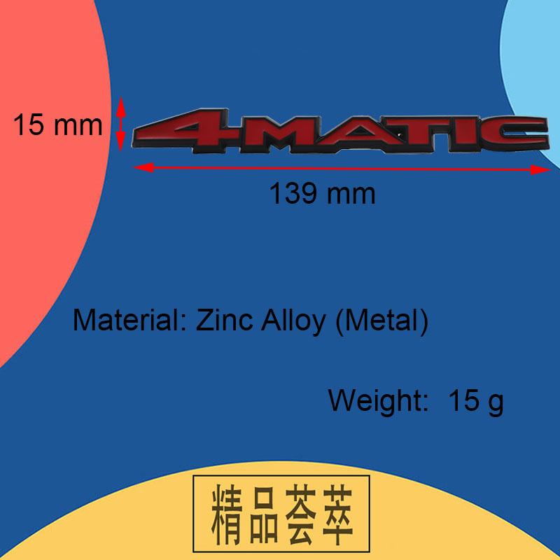 3D Premium 4MATIC 4-MATIC for Car Hood Fender Trunk Rear Bonnet Nameplate Decal Emblem Badge Sticker