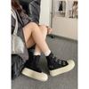 Fashion Women's High Top Canvas Shoe Design Buckle Strap Zip Simplicity Female Shoes 2025 High Street Grace Waling Shoes