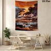 Godzilla Monsters Tapestry Background Cloth Wallmounted Background Cloth Christmas Gift Wall Decoration