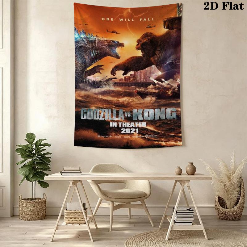 Godzilla Monsters Tapestry Background Cloth Wallmounted Background Cloth Christmas Gift Wall Decoration