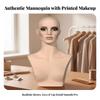 Mannequin Head with Shoulders Realistic Display Bust Sturdy for Jewelers