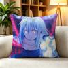 C-Cute Blue Slime Isekai Rimuru Tempest Anime  Square Double-Sided printed Pillow Case Bedroom Bedside Pillow Sofa Cushion Cover