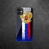 Pouzdro na telefon z tvrzeného skla Russian Flag pro iPhone Samsung Galaxy OnePlus Oppo Xiaomi Redmi Note SA 7 8 9 10 11 12 13 14 20 21 22 53 Pro Max Ultra