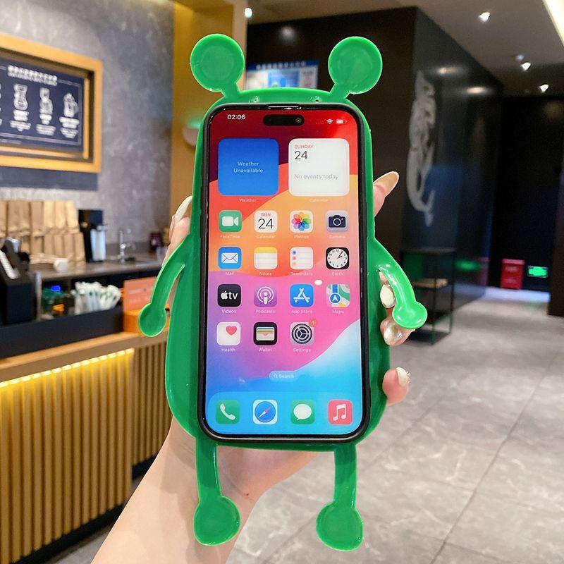 Fun and funny applicable Xiaomi Mi 15 mobile phone case creative big mouth frog Redmi note17 three-dimensional eyes cute cartoon
