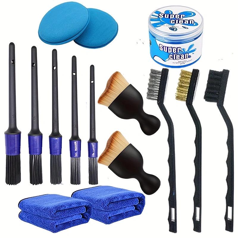 24-Piece Car Cleaning & Polishing Kit: Wheel Hub Brushes & Waxing Tools Set