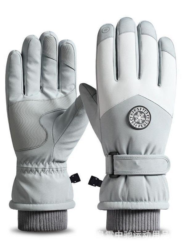 Touchscreen Windproof Ski Gloves with Warm Velvet for Men & Women – Ideal for Winter, Riding, and Mountaineering