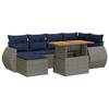 VidaXL Garden Lounge Set with Cushions 7 Pcs Grey Braided Resin 3327288