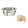 Stainless Steel Permanent Coffee Filter Set Includes 100 Disposable Paper Filters Suitable for Home or Travel Use