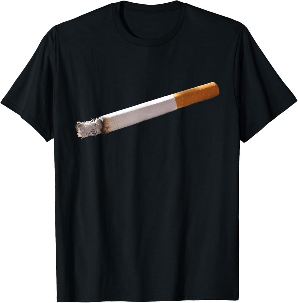 Lit Cigarette Ready to Ash Graphic Tee Men's Soft Short Sleeve Crew Neck T-Shirt Streetwear