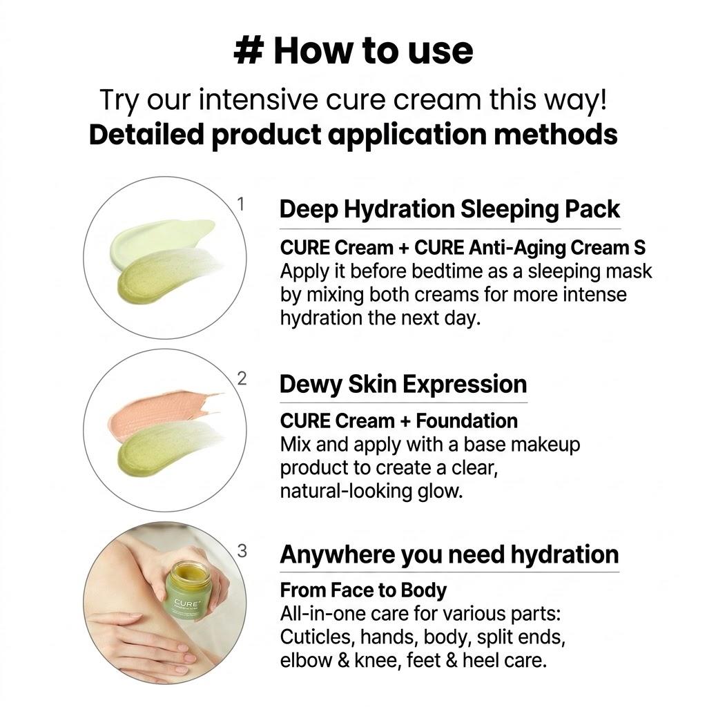 [CURE] Intensive 2X Cream 3.5g Mini | Kim Jeong Moon Aloe Ultra-Hydrating Balm, K-Beauty