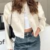 2024 Spring/Autumn Unisex Stand-Up Collar Women's Jacket with Large Pockets