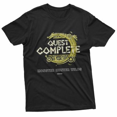 Monster Hunter Wilds Quest Complete 100% Cotton T-shirt Mens Tees Top