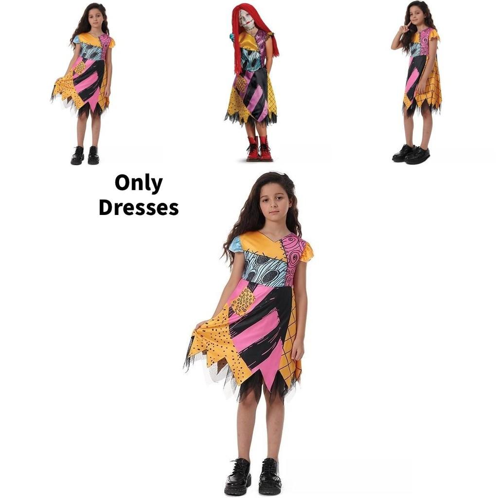 Costume da Bambina Sally de Il Nightmare Before Christmas per Festa di Halloween e Cosplay