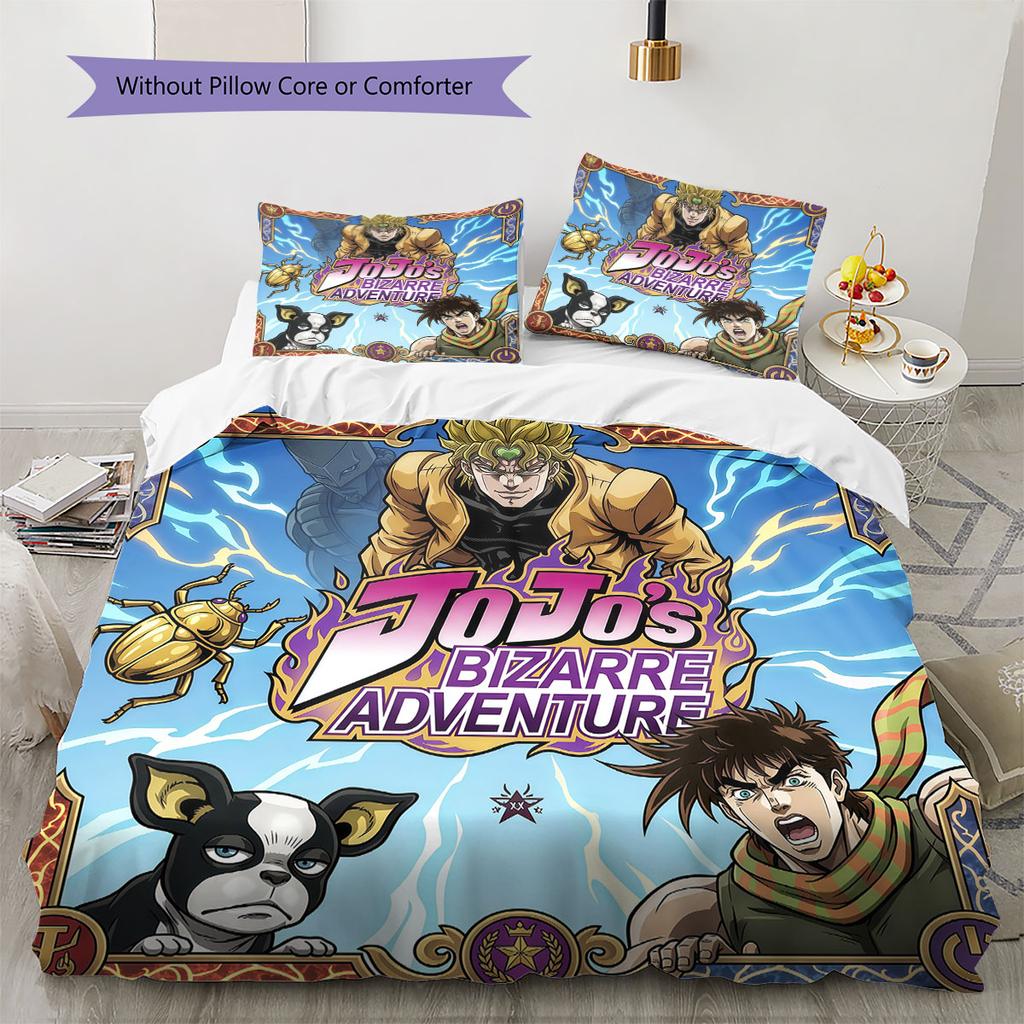 JoJos Bizarre Adventure Soft Duvet Cover Child's Bedding Set,Extra Large Size Halloween Gifts Various Sizes Available -HE199