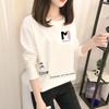 Autumn Korean Cartoon Bottoming Tops - Women's Long-Sleeved T-Shirts In Solid Colors