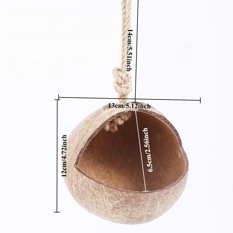 Hamster House Bite-resistant Natural Small Pet Coconut Cages Guinea-pig Hamster Hideout House Toy Wooden House Pet Supplies Natural Coconut Hut