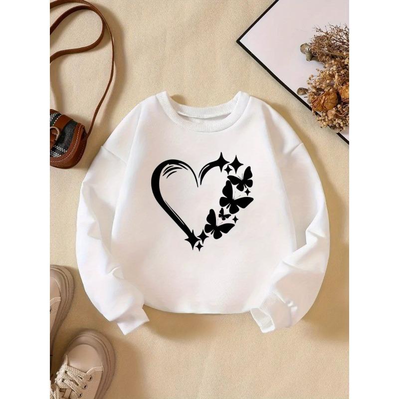 Kids Sweatshirt Creative Letter Pattern Round Neck Sweatshirt Spring And Autumn Fashion Casual Sweatshirt Suitable for Daily Party Holiday Gifts